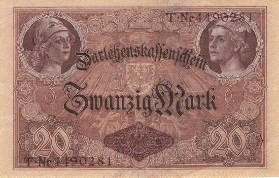 20 Mark Serie T 1914